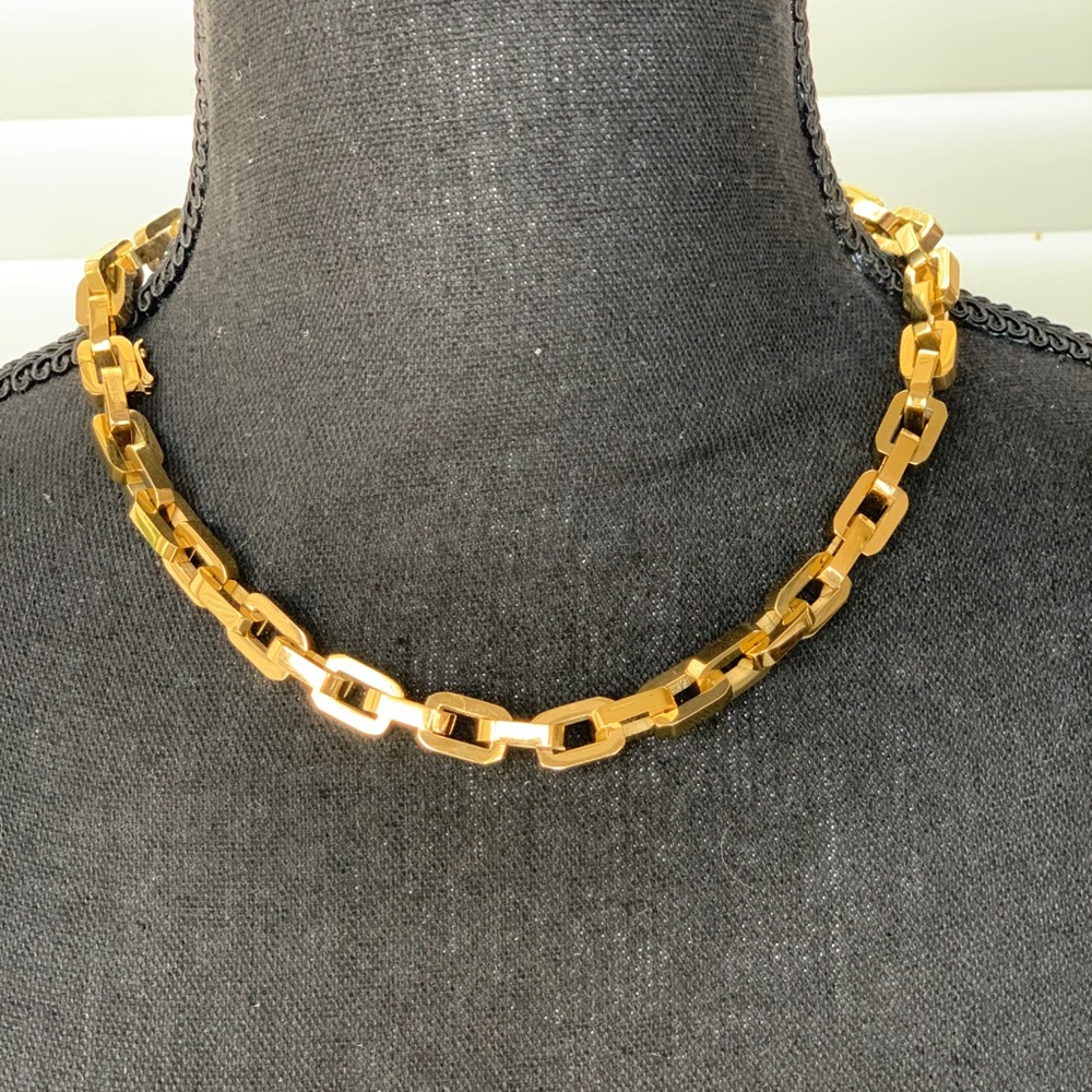 Eddie Borgo gold tone chain link necklace